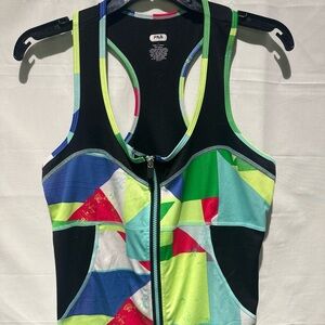 FILA Sport Women's Cycling Jersey One Piece - Black, Green, Blue, Red
